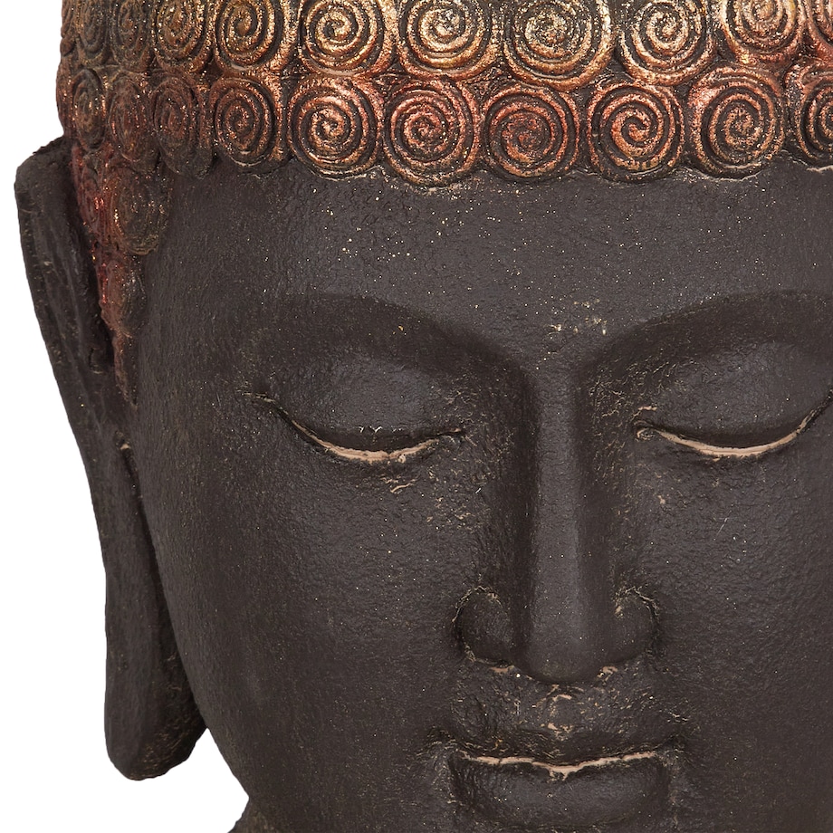Figurka dekoracyjna Budda CARUM Ceramika Czarny