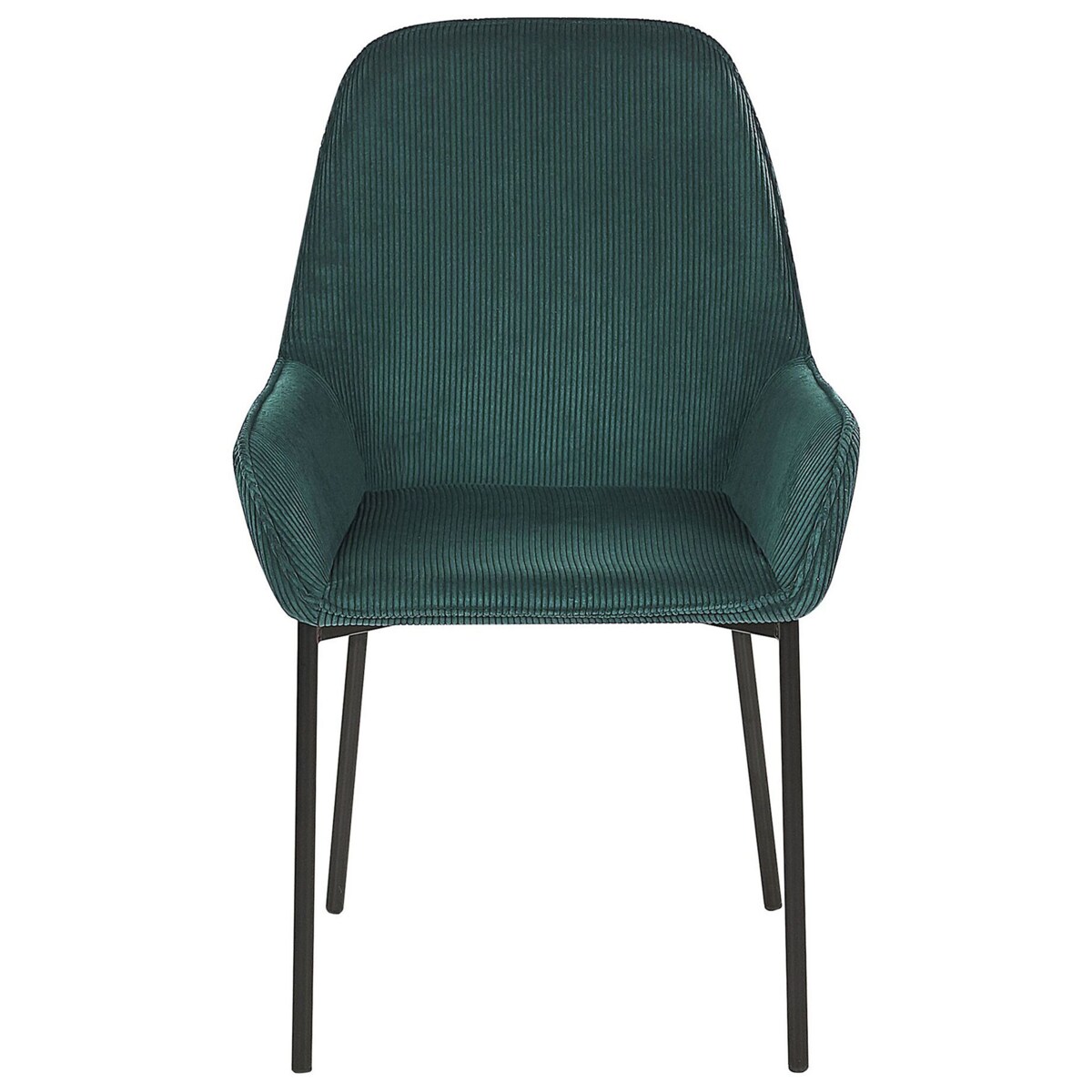 Zestaw 2 krzeseł do jadalni sztruksowy zielony LOVERNA