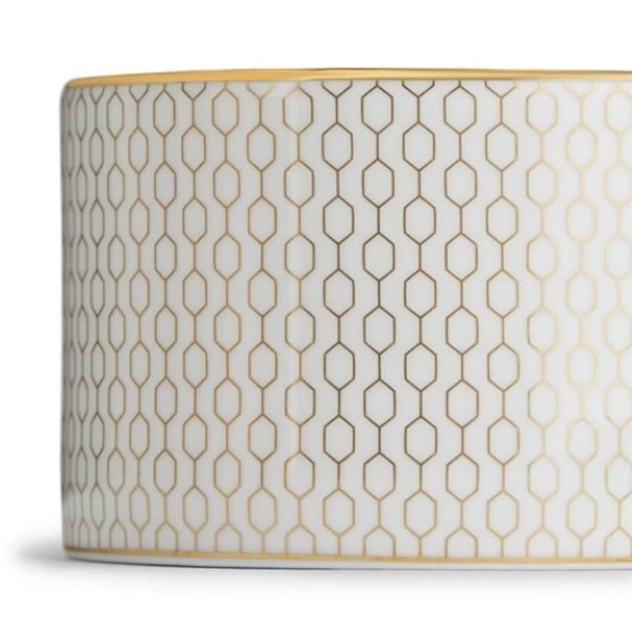 Filiżanka ze spodkiem do herbaty biała Gio Gold Wedgwood