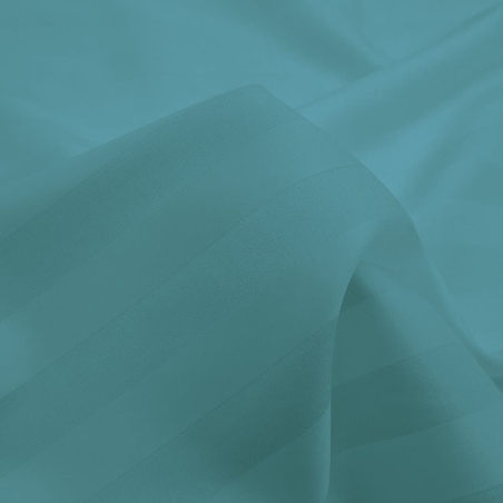 Poszewka bambusowa satyna bawełniana 40x40 Bamboo paski, turkusowe