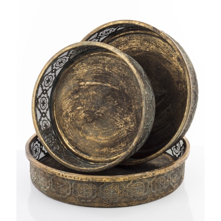 Osłonka metalowa 2 szt. 18x35 i 14x31 cm MERIDA-2 złota