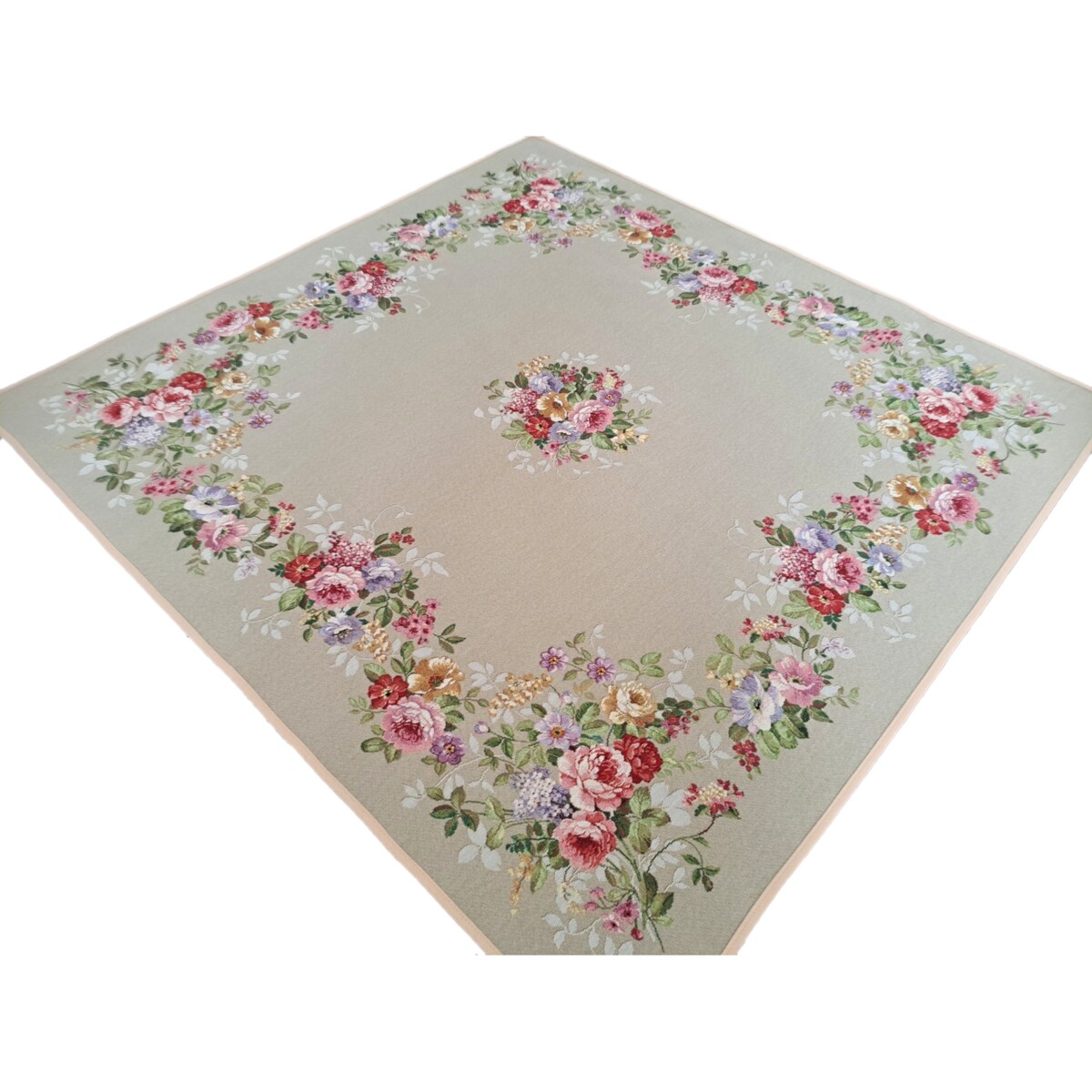 Obrus Na Stół 100X100 Cm Ozdobny Dekoracyjny Róże