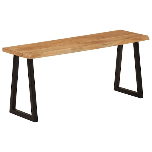 vidaXL Ławka z naturalną krawędzią drewna, 105 cm, drewno akacjowe