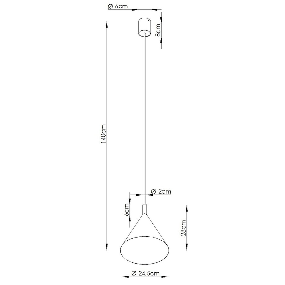 Lampa wisząca NOX 25 czarna