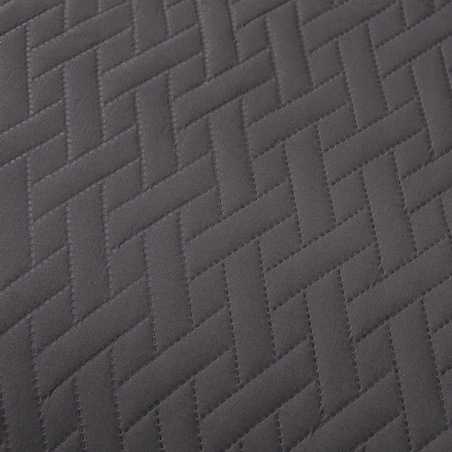 Narzuta na Łóżko 200 x 220 Pikowana Dash Grafit Dwustronna Jednokolorowa