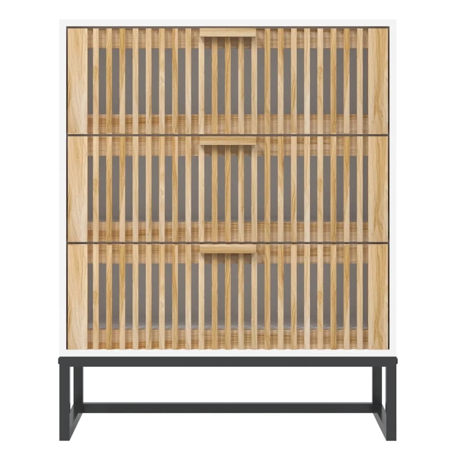 vidaXL Szafka, biała, 60x30x75 cm, materiał drewnopochodny