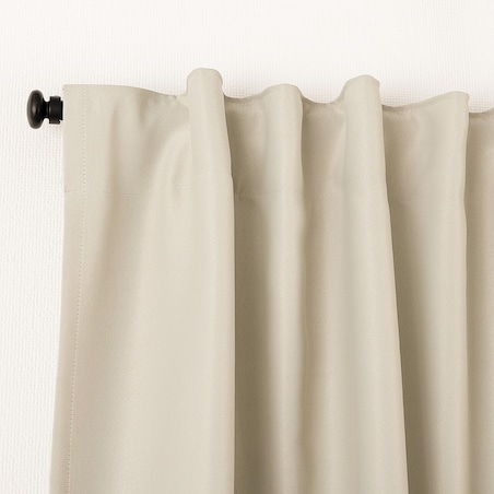 Zasłona BASIC na taśmie marszczącej 140x280cm szarobeżowy blackout 1 szt. 140x280 beżowy