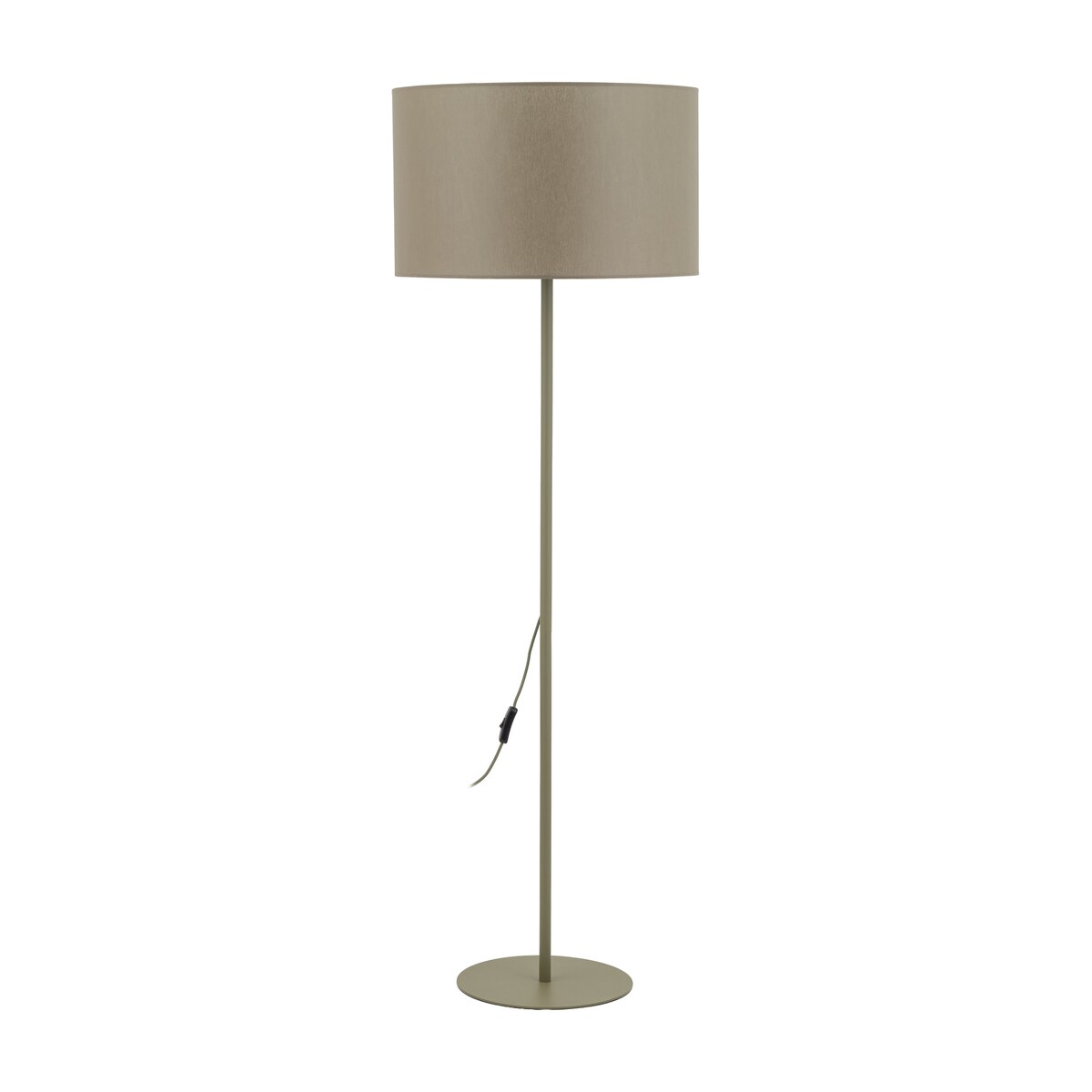 Lampa Stojąca Tk Lighting Dalum Oliwkowa Podłogowa 1Xe27 Abażur 50Cm, Wysokość 151Cm -1Szt.