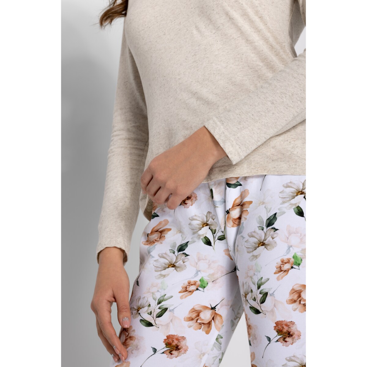 Piżama Esme Cannabis Beige, S