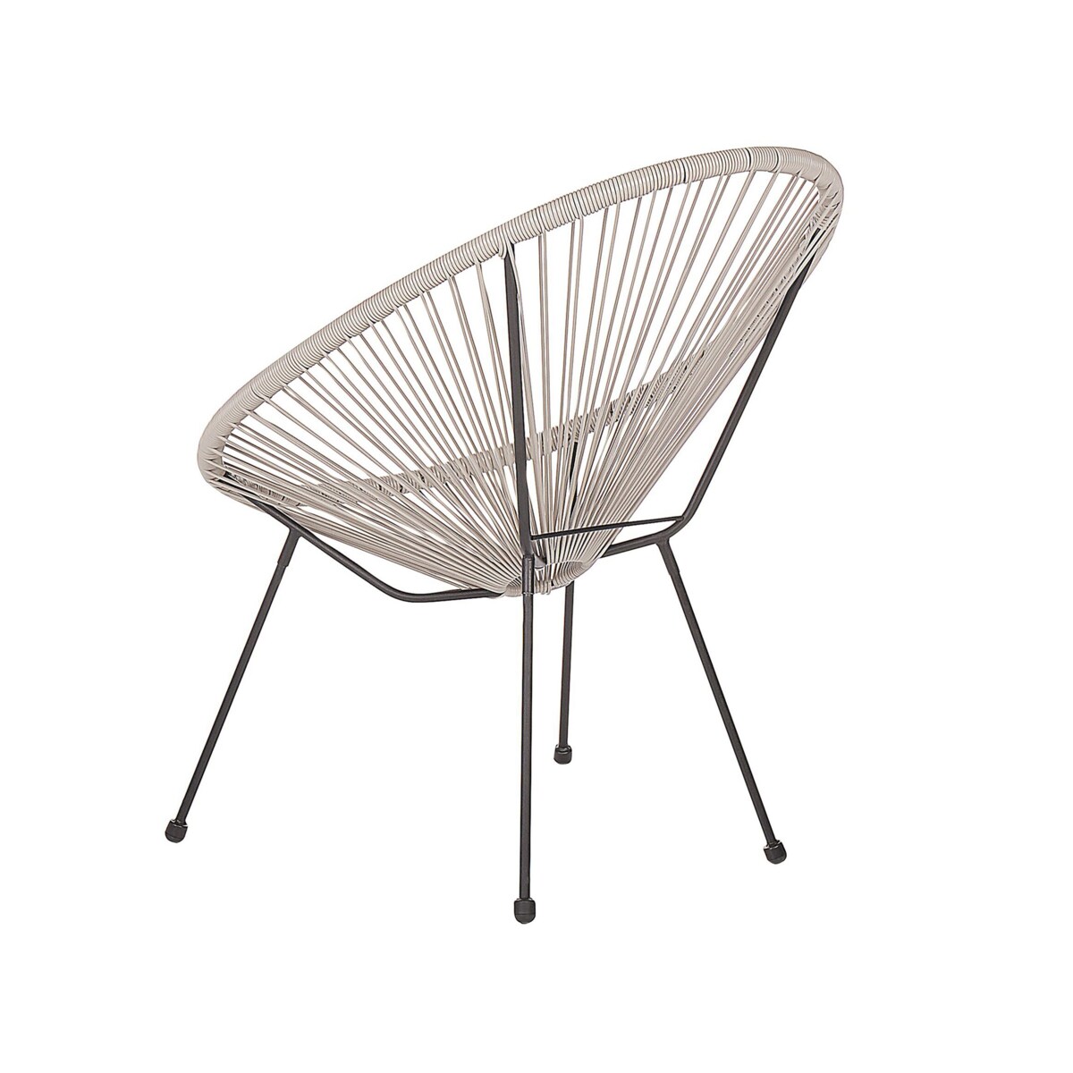 Zestaw mebli balkonowych z technorattanu jasnoszary ACAPULCO II