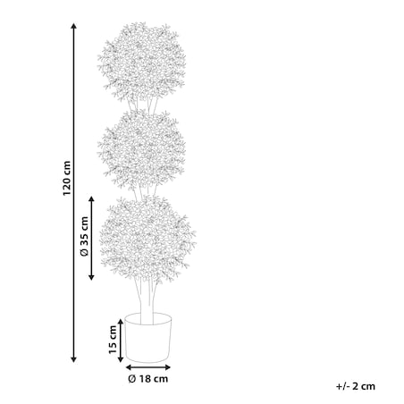 Sztuczna roślina BUXUS BALL TREE 120 cm Zielony