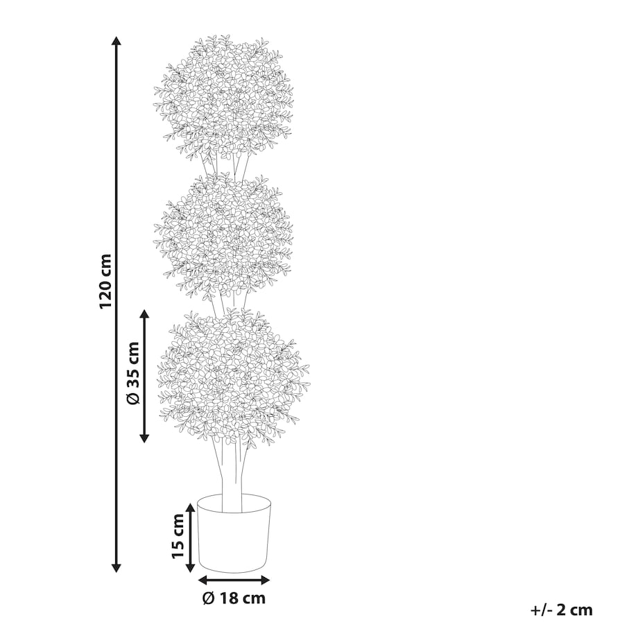 Sztuczna roślina BUXUS BALL TREE 120 cm Zielony