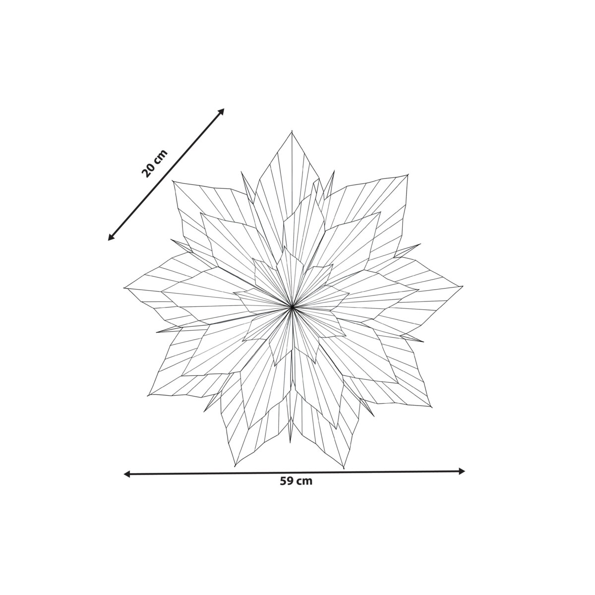 Dekoracja świąteczna OSTERAN Gwiazda 59 cm Różowy