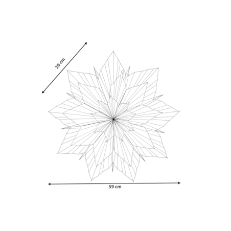 Dekoracja świąteczna OSTERAN Gwiazda 59 cm Różowy