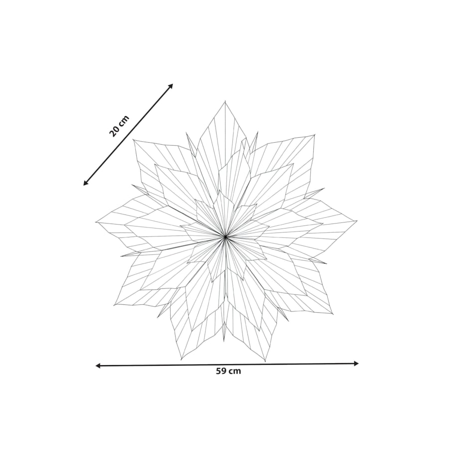 Dekoracja świąteczna OSTERAN Gwiazda 59 cm Różowy