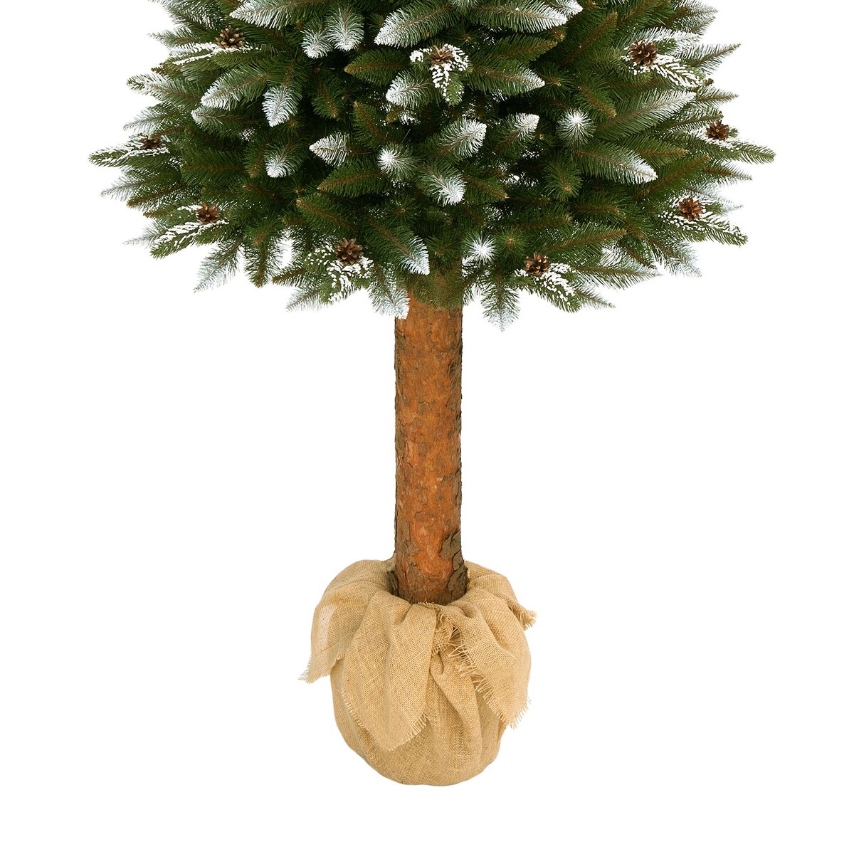 Choinka sztuczna Świerk ośnieżony z gałązkami PE na pniu