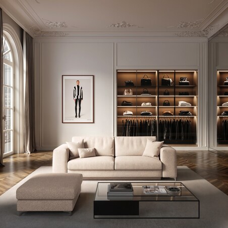 Sofa 3 osobowa Rene rozkładana jasno beżowa - szybka dostawa