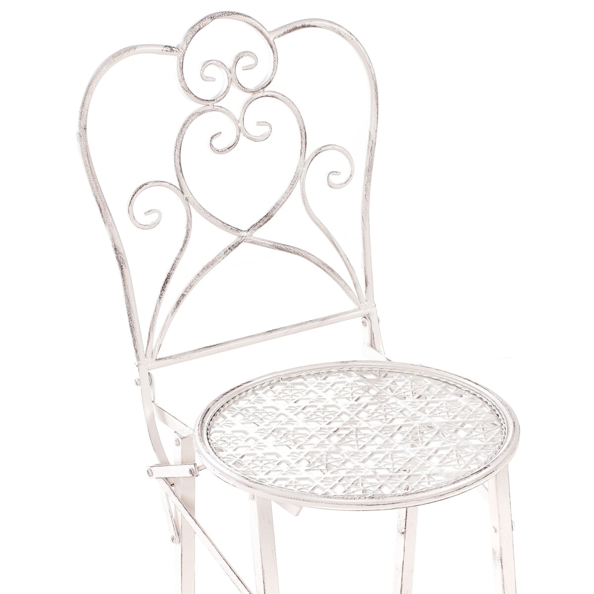 Zestaw 2 krzeseł barowych ogrodowych TRIESTE Składane Metal Jasnobeżowy