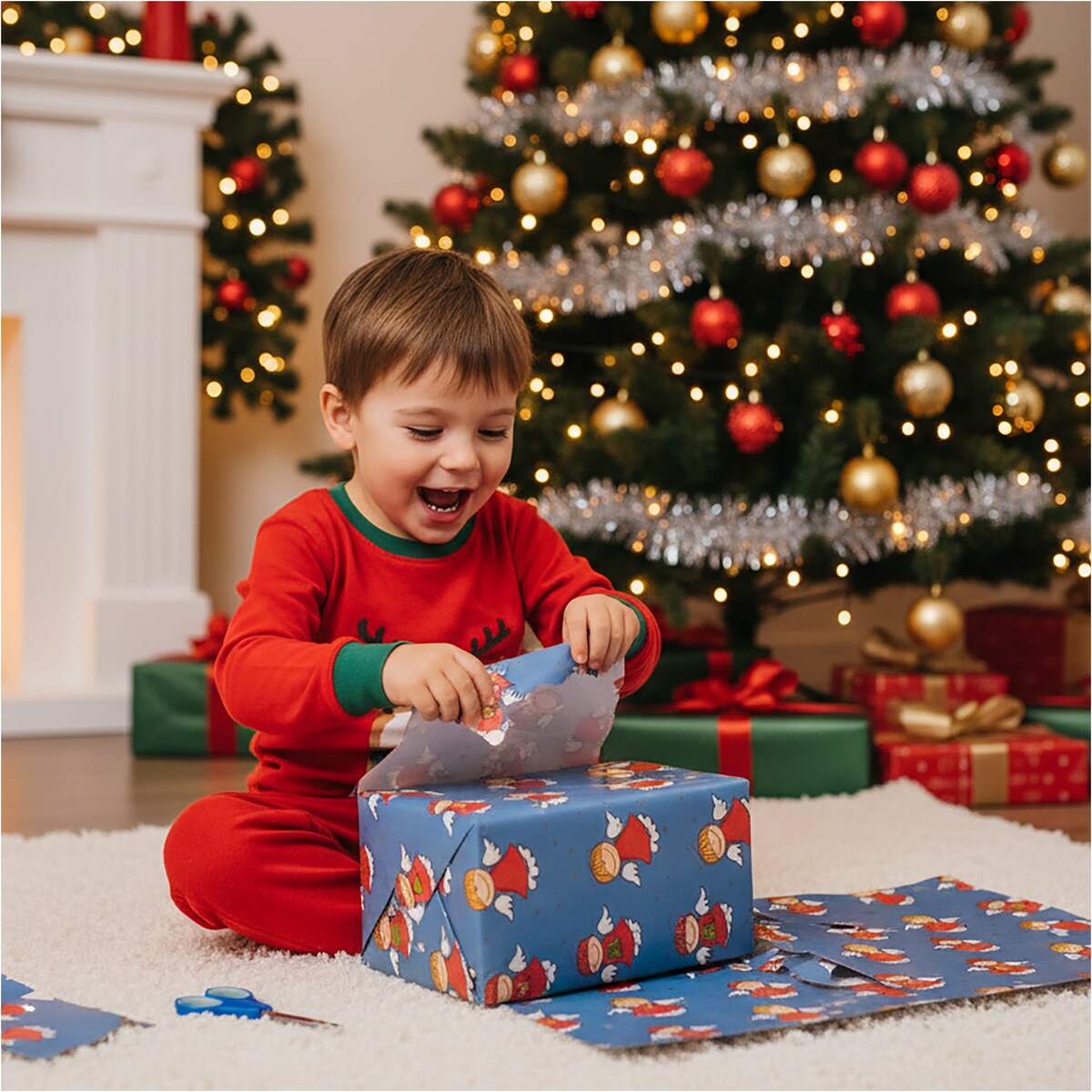 Papier Prezentowy Do Pakowania Prezentów 20 m MEGAROLKA Świąteczny Do Paczek Boże Narodzenie Ozdobny