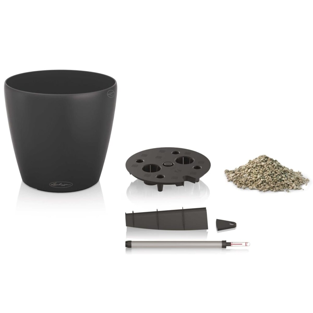 LECHUZA Donica Classico Color 35 ALL-IN-ONE, szara, 13224