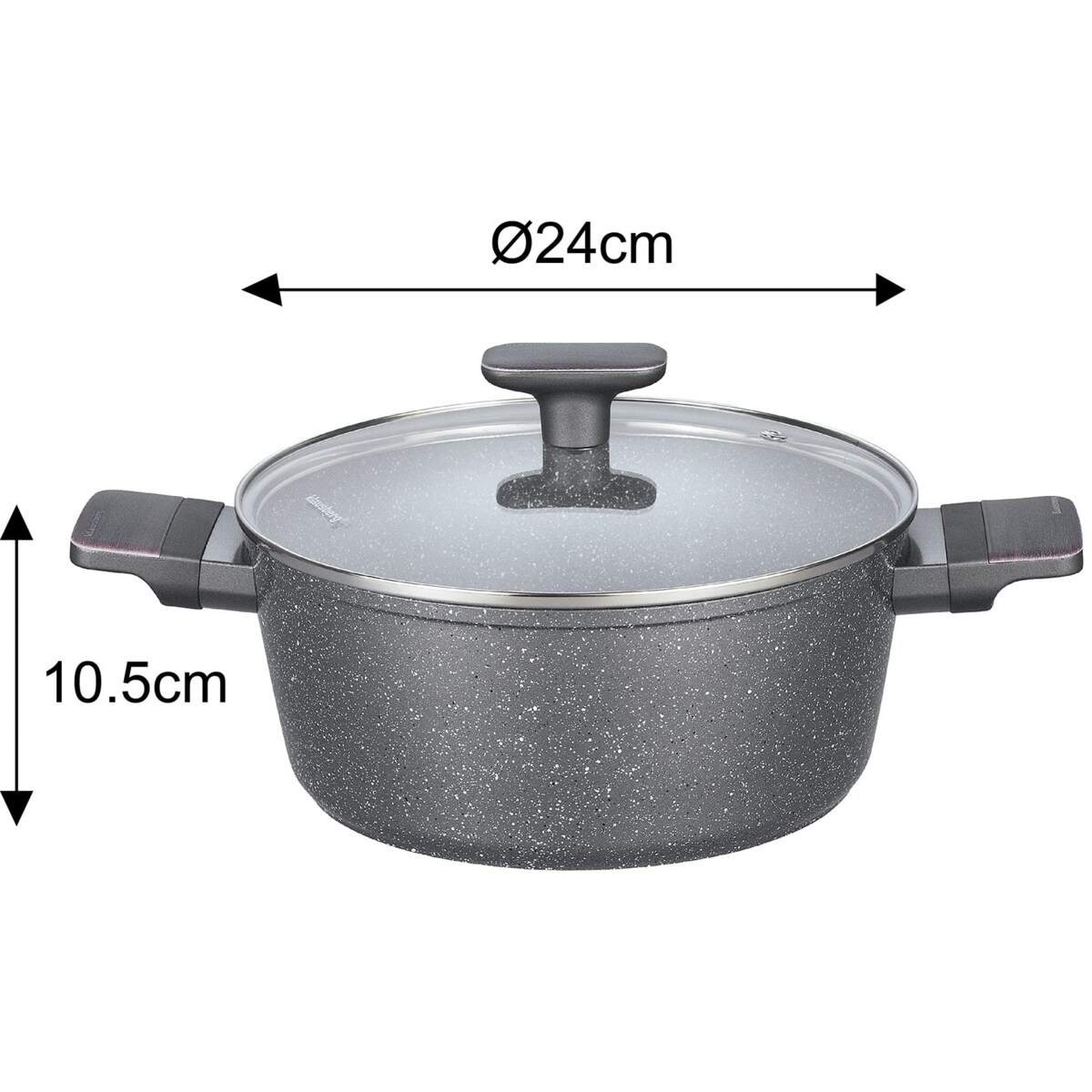 Komplet garnków z marmurkową powłoką nieprzywierającą 12-ele KLAUSBERG