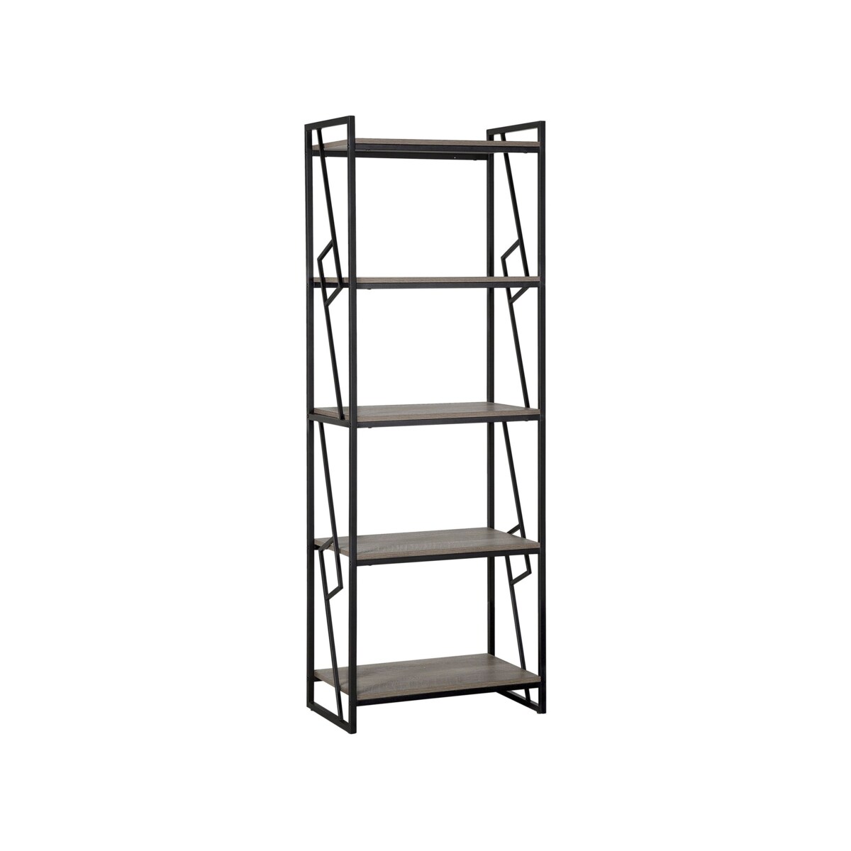 Regał 5 półek ciemne drewno FORRES