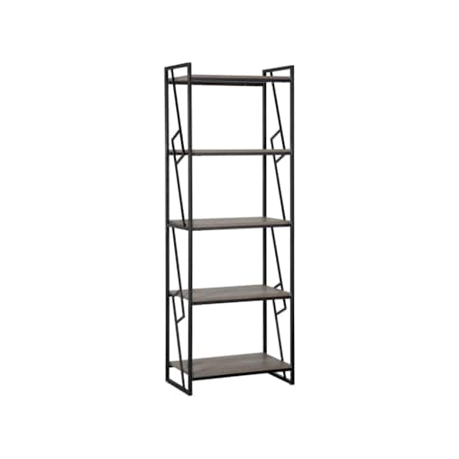 Regał 5 półek ciemne drewno FORRES