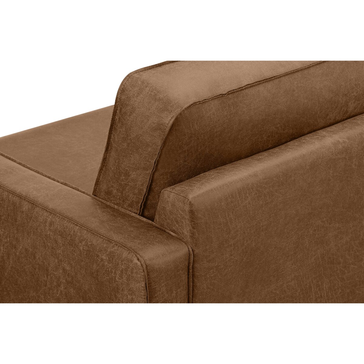 KONSIMO INVIA Sofa w stylu loftowym 3-osobowa kolor brązowy