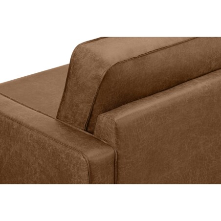 KONSIMO INVIA Sofa w stylu loftowym 3-osobowa kolor brązowy
