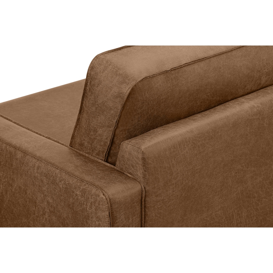 KONSIMO INVIA Sofa w stylu loftowym 3-osobowa kolor brązowy