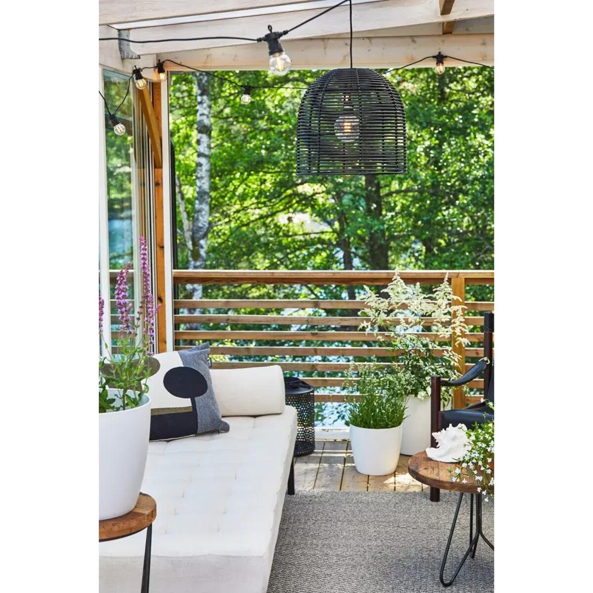 Ogrodowa girlanda świetlna LED 2,4W 5,5m łańcuch czarny