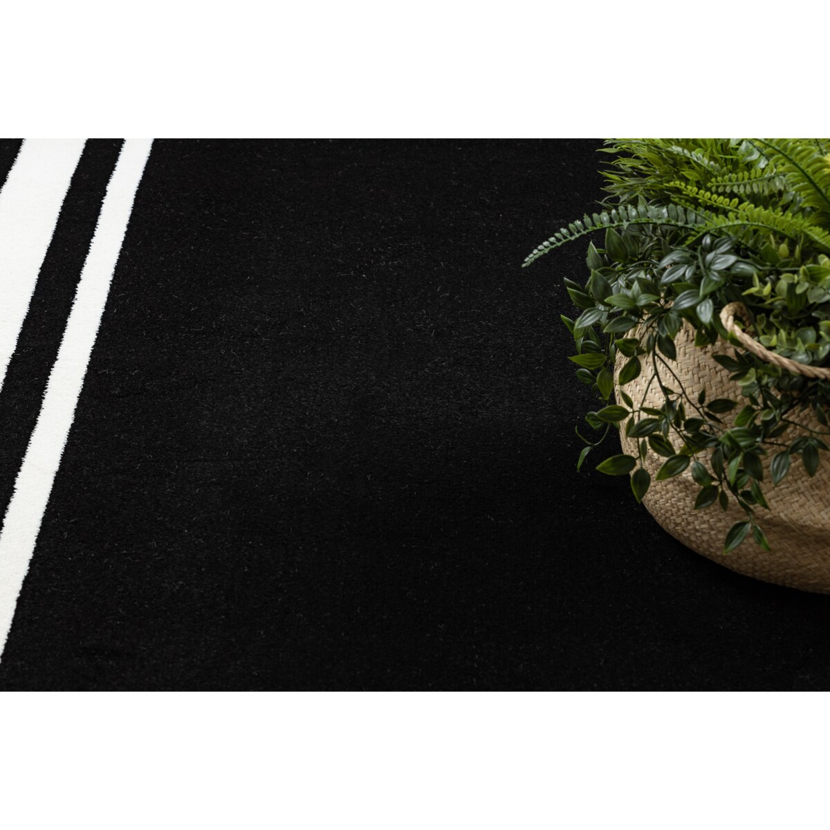 Dywan HAMPTON Border ramka czarny 160x220 cm