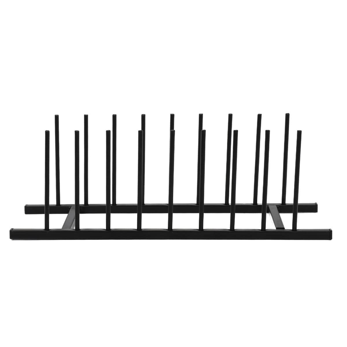 Organizer na talerze, na 8 talerzy, kolor czarny, metal
