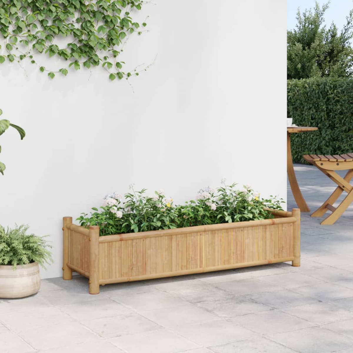 vidaXL Donica, 100x30x25 cm, bambusowa