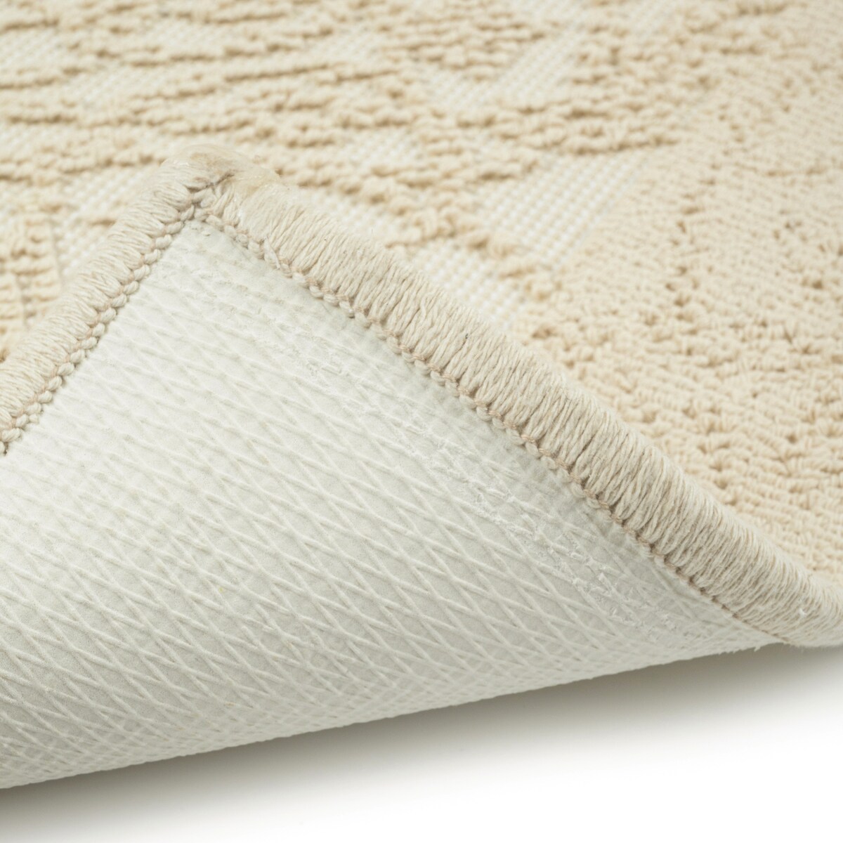 Dywanik łazienkowy Lino 50x80 cm bawełniany ornament beżowy szt