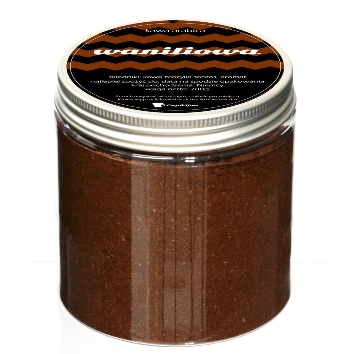 Kawa aromatyzowana smakowa WANILIOWA mielona PREMIUM ARABICA Cup&You 200g na prezent upominek dla kobiety mężczyzny faceta mamy taty żony męża