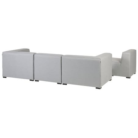 Sofa ogrodowa z otomaną dla 4 osób AREZZO Jasnoszary Modułowy