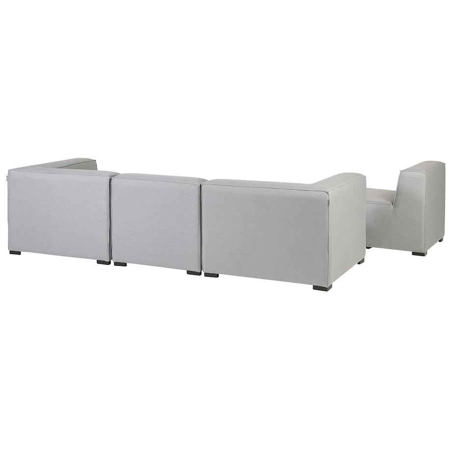 Sofa ogrodowa z otomaną dla 4 osób AREZZO Jasnoszary Modułowy