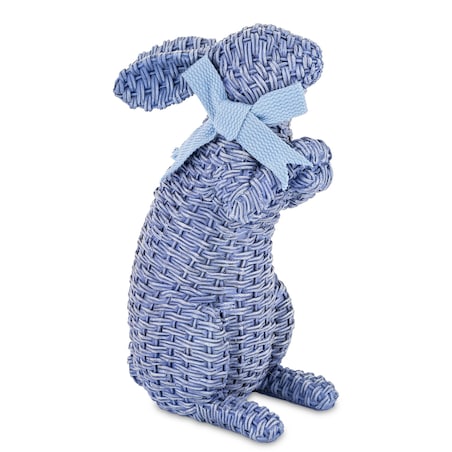 Dekoracja - figurka królika 27x11,5x15,5 cm AFICO niebieski