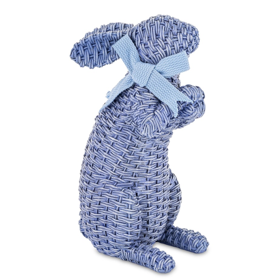 Dekoracja - figurka królika 27x11,5x15,5 cm AFICO niebieski