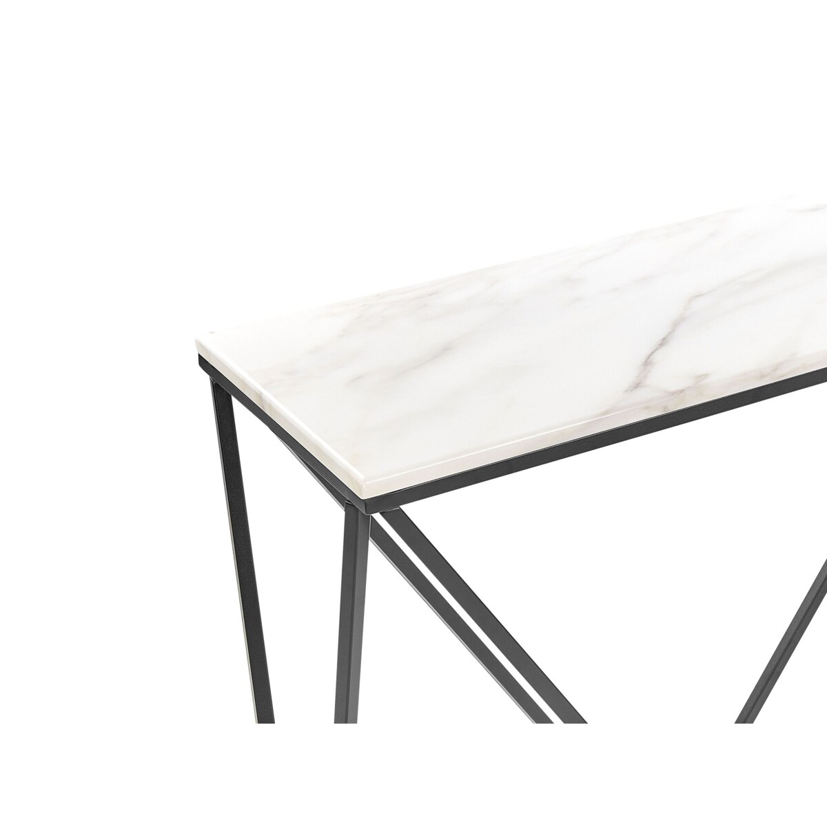 Konsola efekt marmuru biało-czarna HAZEN