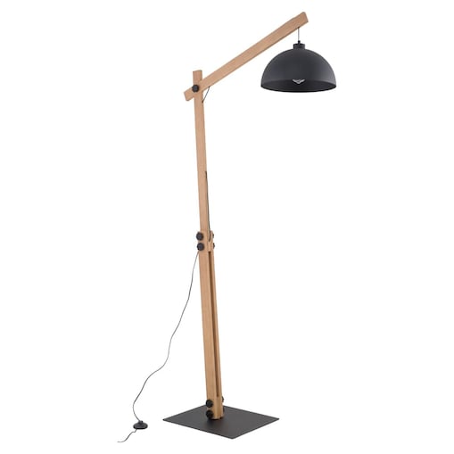 Stojąca lampa skandynawska regulowana Boho 5582 TK Lighting drewniana czarna