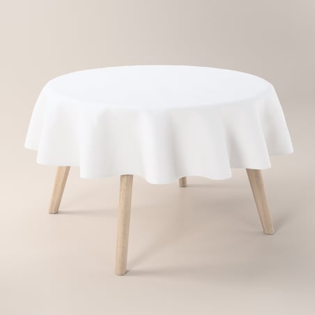 Obrus okrągły 160 x 160 cm biały