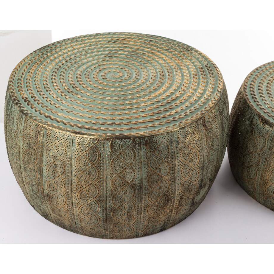 Stolik boczny 2 szt. metalowy 30x55x55 i 25x45x45 cm MOJI