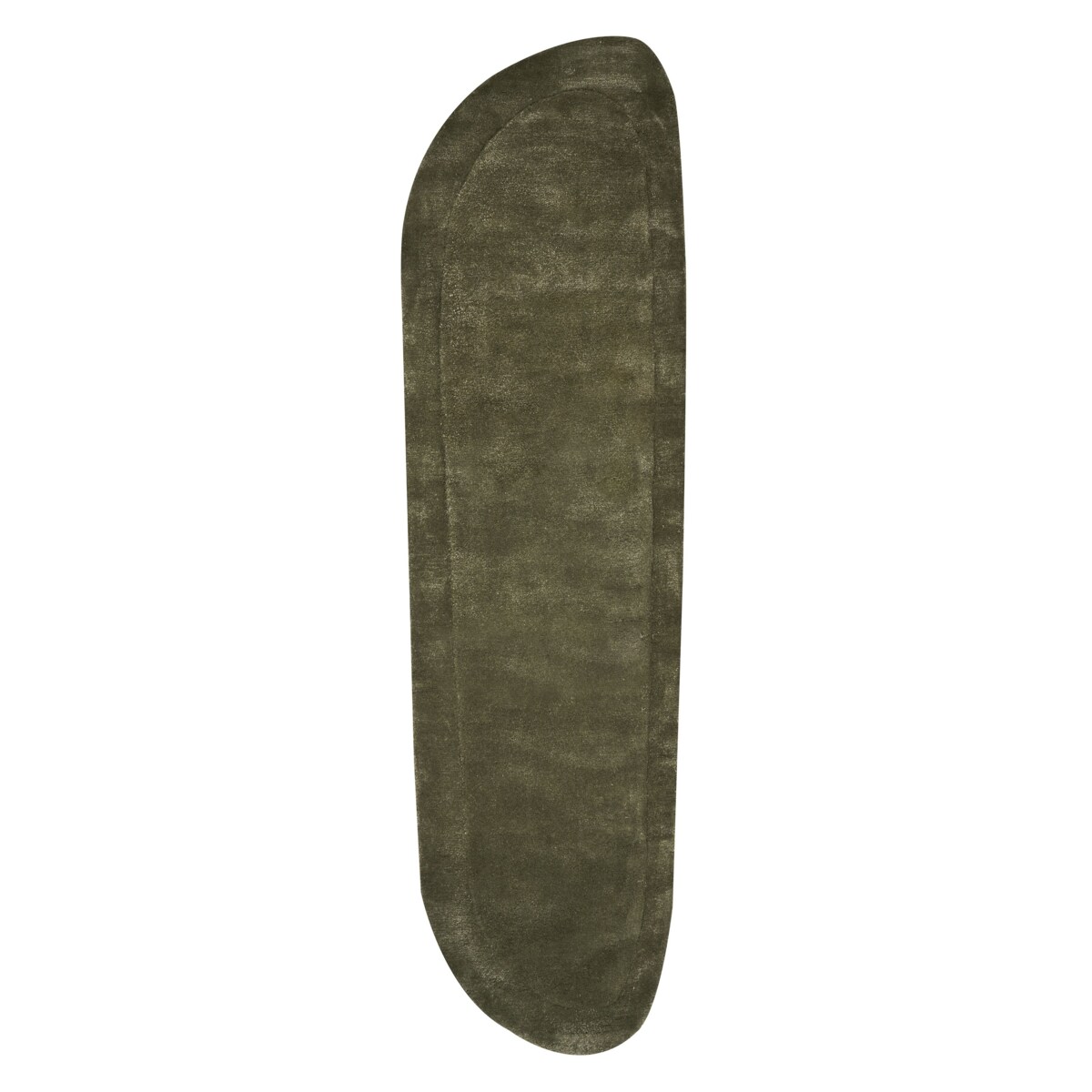 Dywan z wiskozy 80 x 250 cm ciemnozielony BERANI