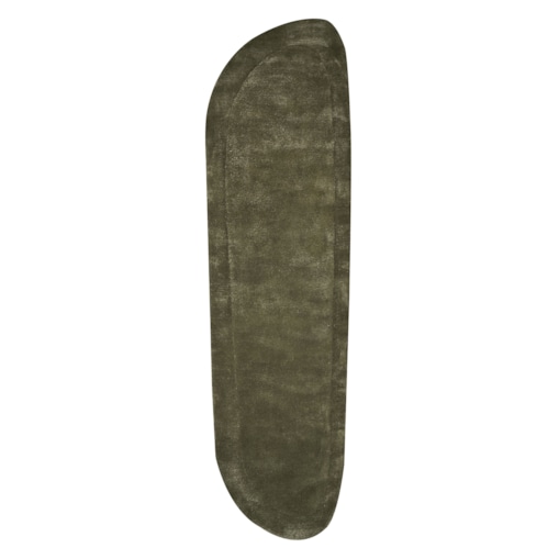 Dywan z wiskozy 80 x 250 cm ciemnozielony BERANI