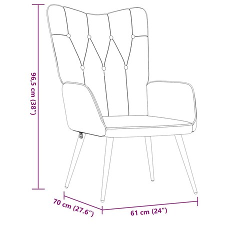 vidaXL Fotel, ciemnoszary, obity tkaniną