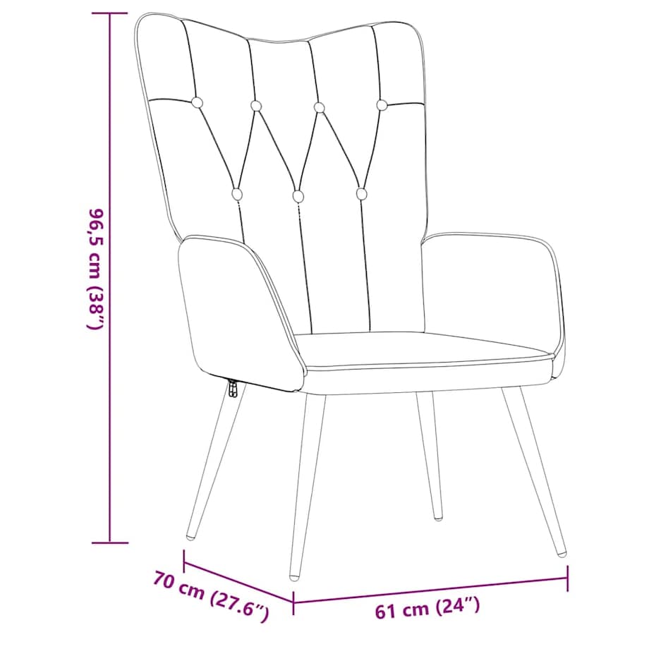 vidaXL Fotel, ciemnoszary, obity tkaniną