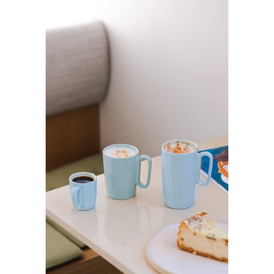 Dwa kubki ceramiczne z uszkiem 80 ml Fuori miętowe 29996