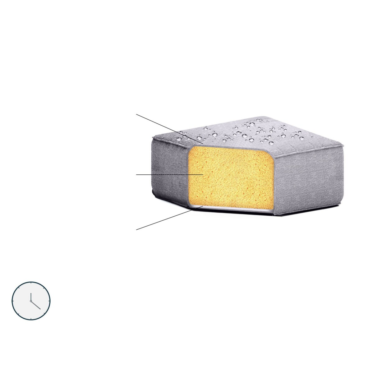 Leżak ogrodowy jasnoszary AMELIA